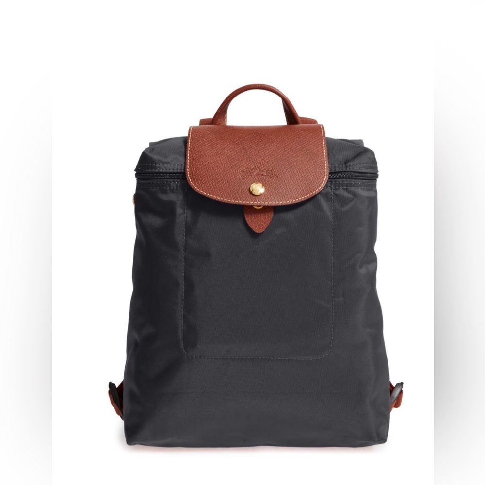 Longchamp 'Le Pliage' Backpack Gunmetal